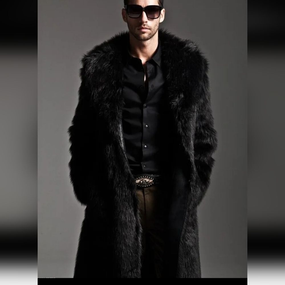 NWOT Burning Man Long Faux Fur Coat - L